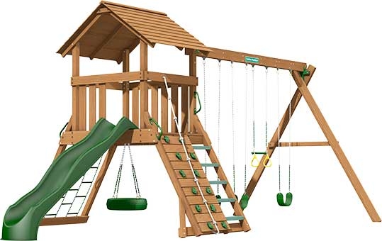 Norfolk Premium Pine Swing Set Playset Norfolk Premium Pine Swing Set Playset