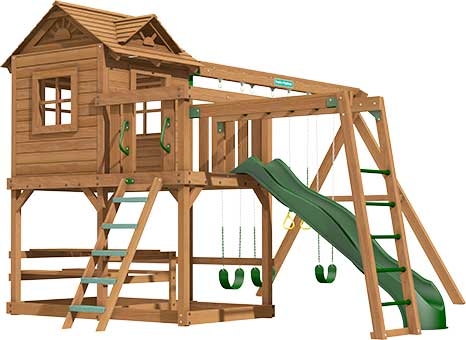 Ridgefield Premium Pine Swing Set Playset Ridgefield Premium Pine Swing Set Playset