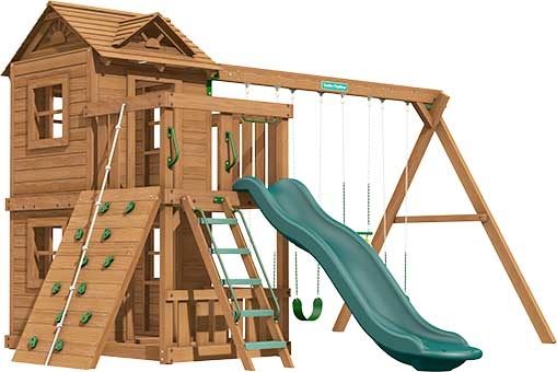 Ridgefield Premium Pine Swing Set Playset Ridgefield Premium Pine Swing Set Playset